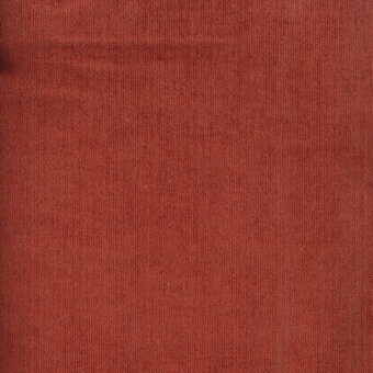 Terracotta fabric texture with vertical ribbing, dense weave, and matte finish; white label reads “turri > fabric cat. b > 754 r”.